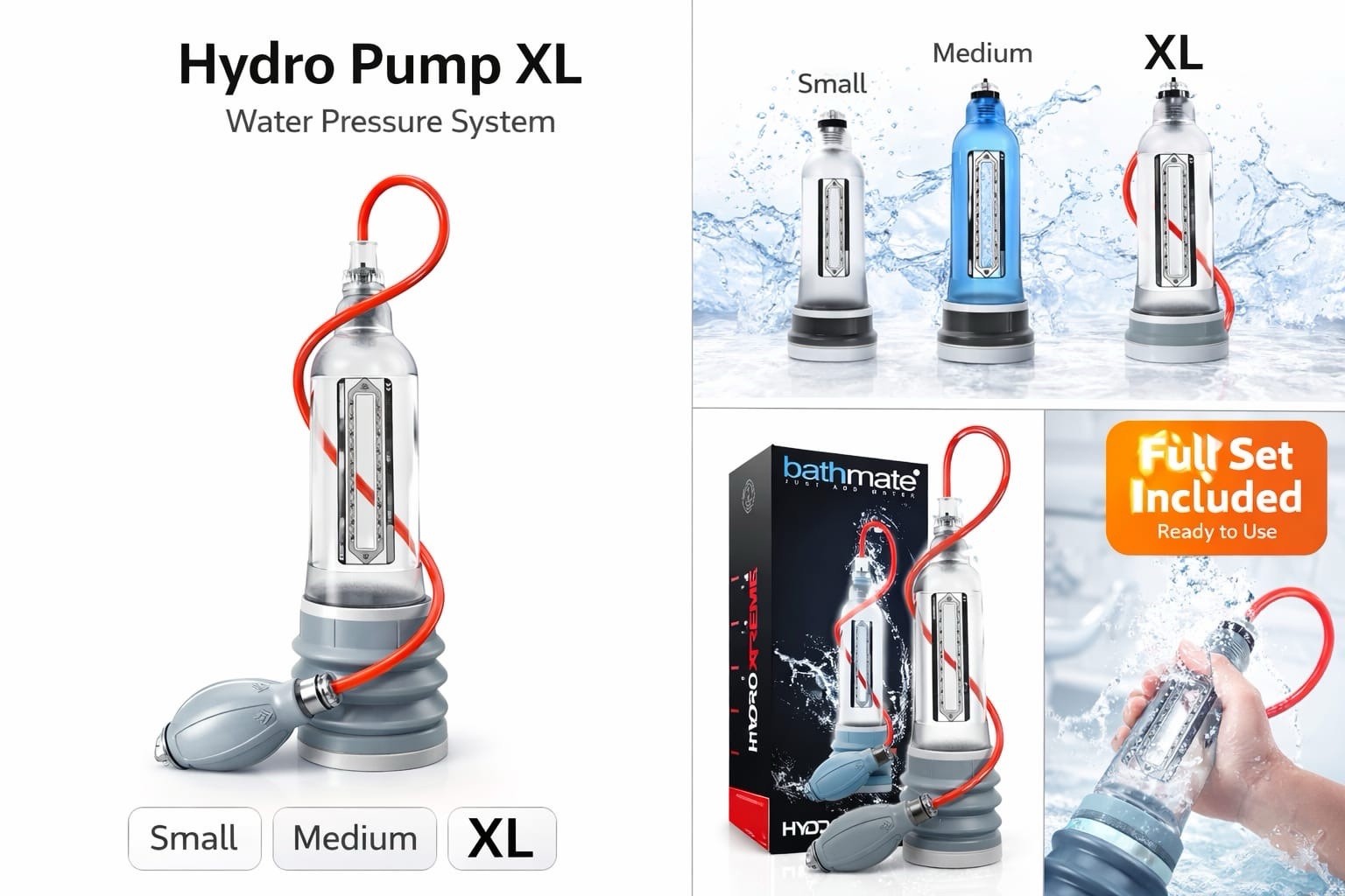 Hydro Pump Water Based Wellness Device Shower Bath Hydromax X30 Men’s Body Mate