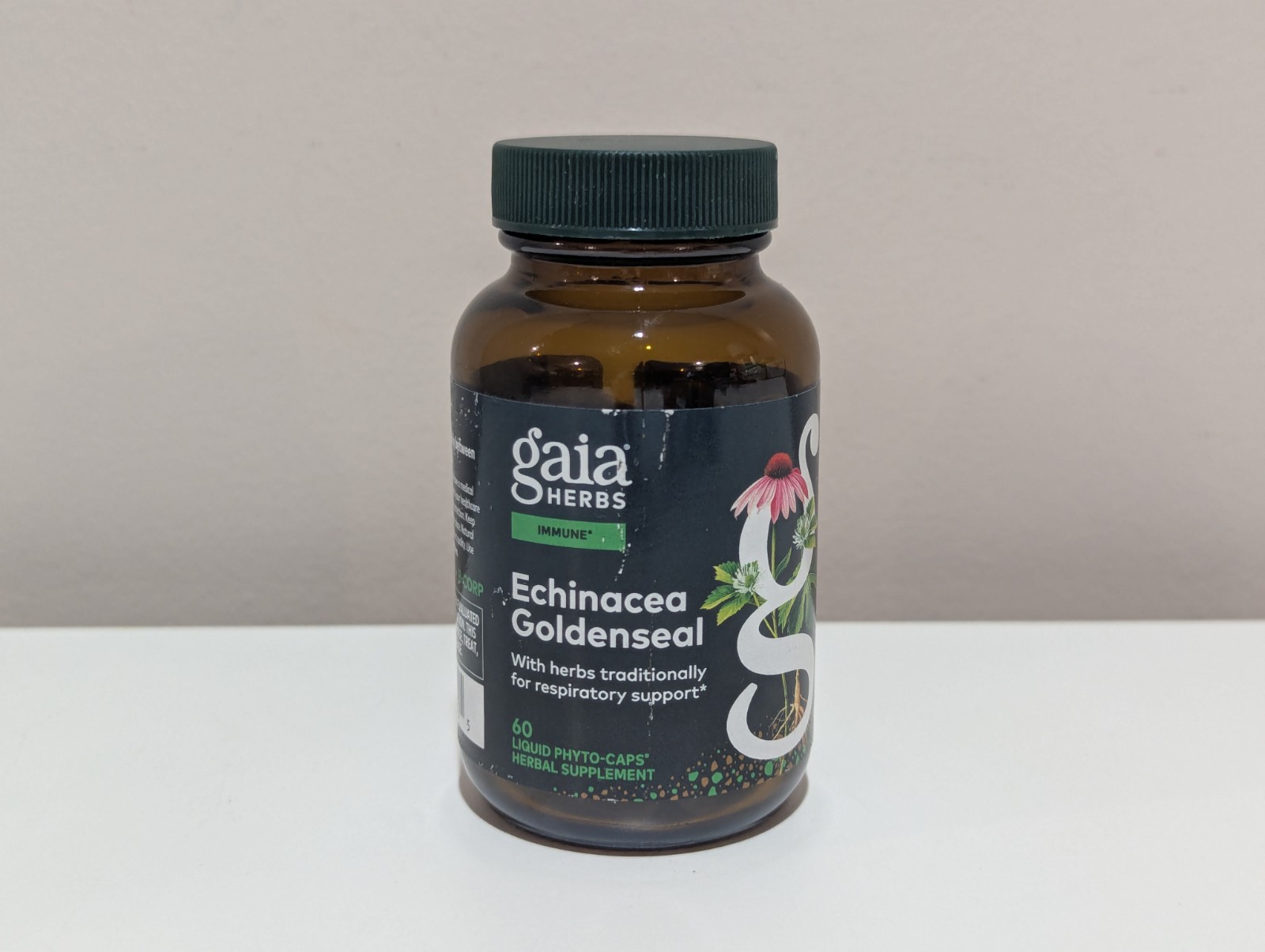 Gaia Herbs Echinacea Goldenseal Immune Support Vegan Liquid 60 Count Exp 01/28+
