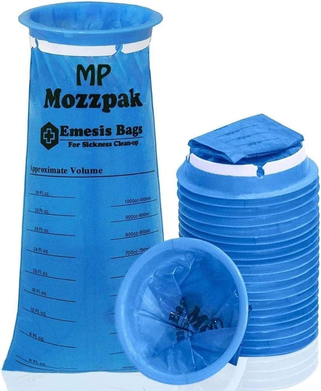 Vomit Bags Disposable 24 Pack – 1000Ml Emesis Bags, Leak-Proof Barf
