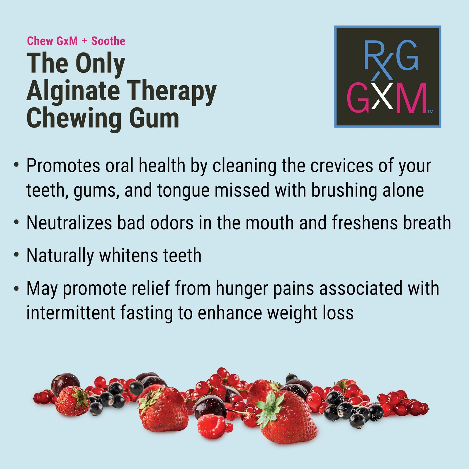REFLUX GOURMET Berry Soothe Gum Alginate Therapy Sodium 30 Count (Pack of 1)