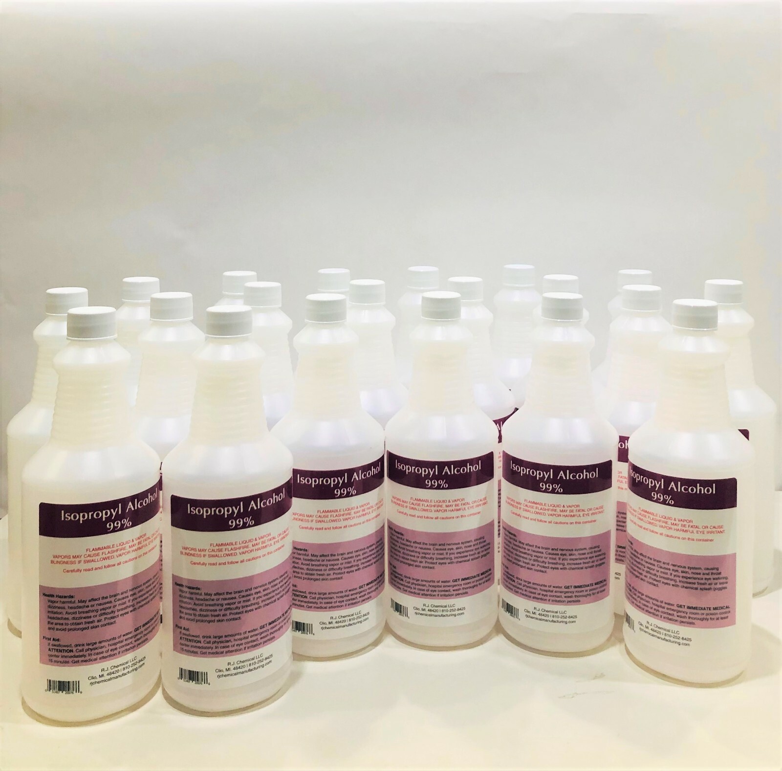 ISOPROPYL ALCOHOL 99% – NO IMPURITIES- 5 GALLONS PACKED IN 20 QUARTS
