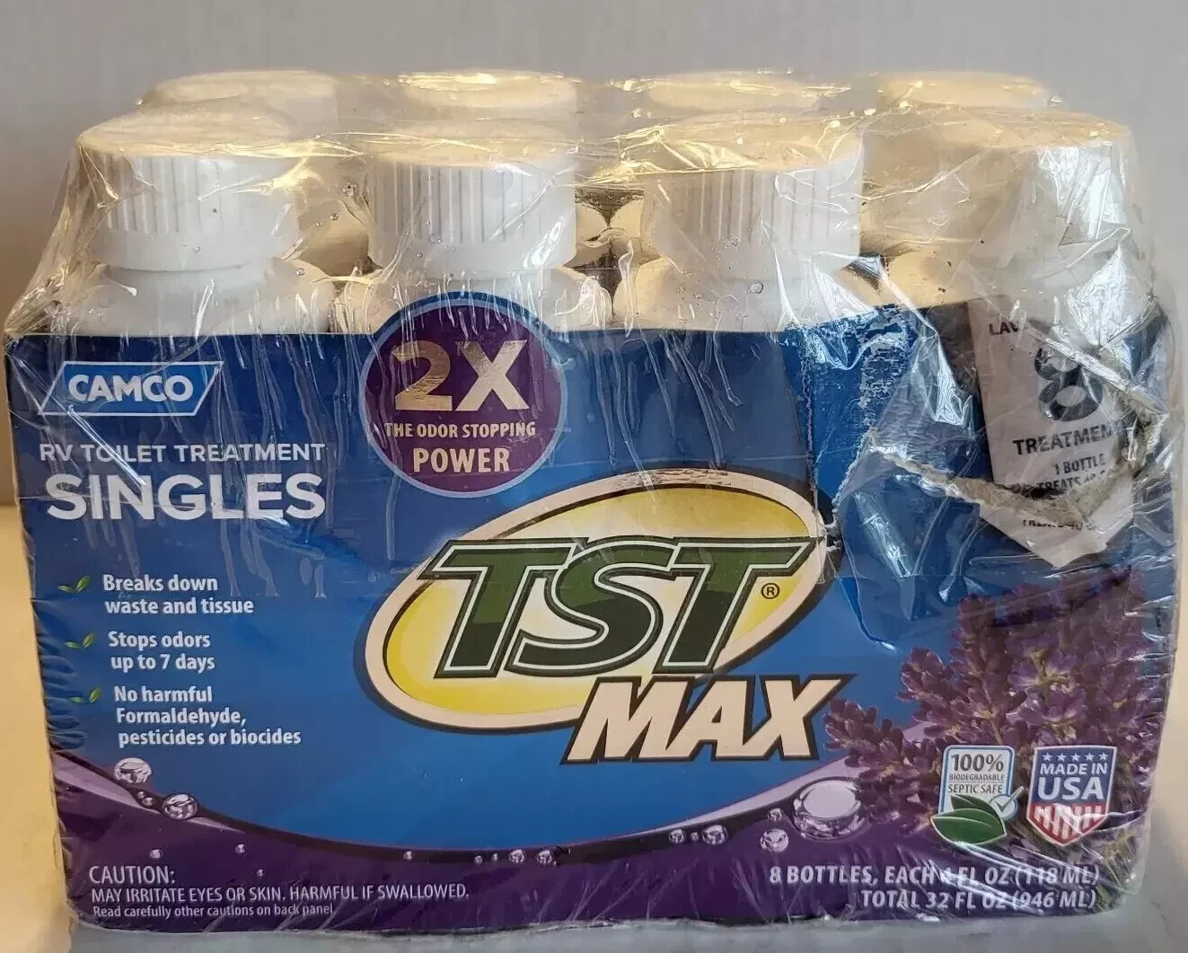 TST Max 41551 Camco RV Single Toilet Treatment 8 Pack 4 fl.oz Breaks down Waste