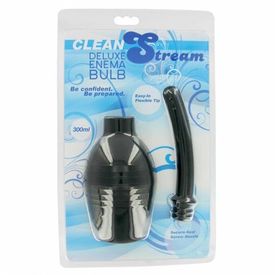 CleanStream Deluxe Enema Bulb Douche Clean Stream Black Polypropylene PVC Hygien