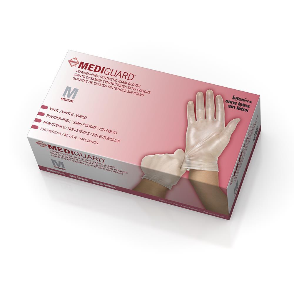 MediGuard Vinyl Exam Gloves, Medium, Case