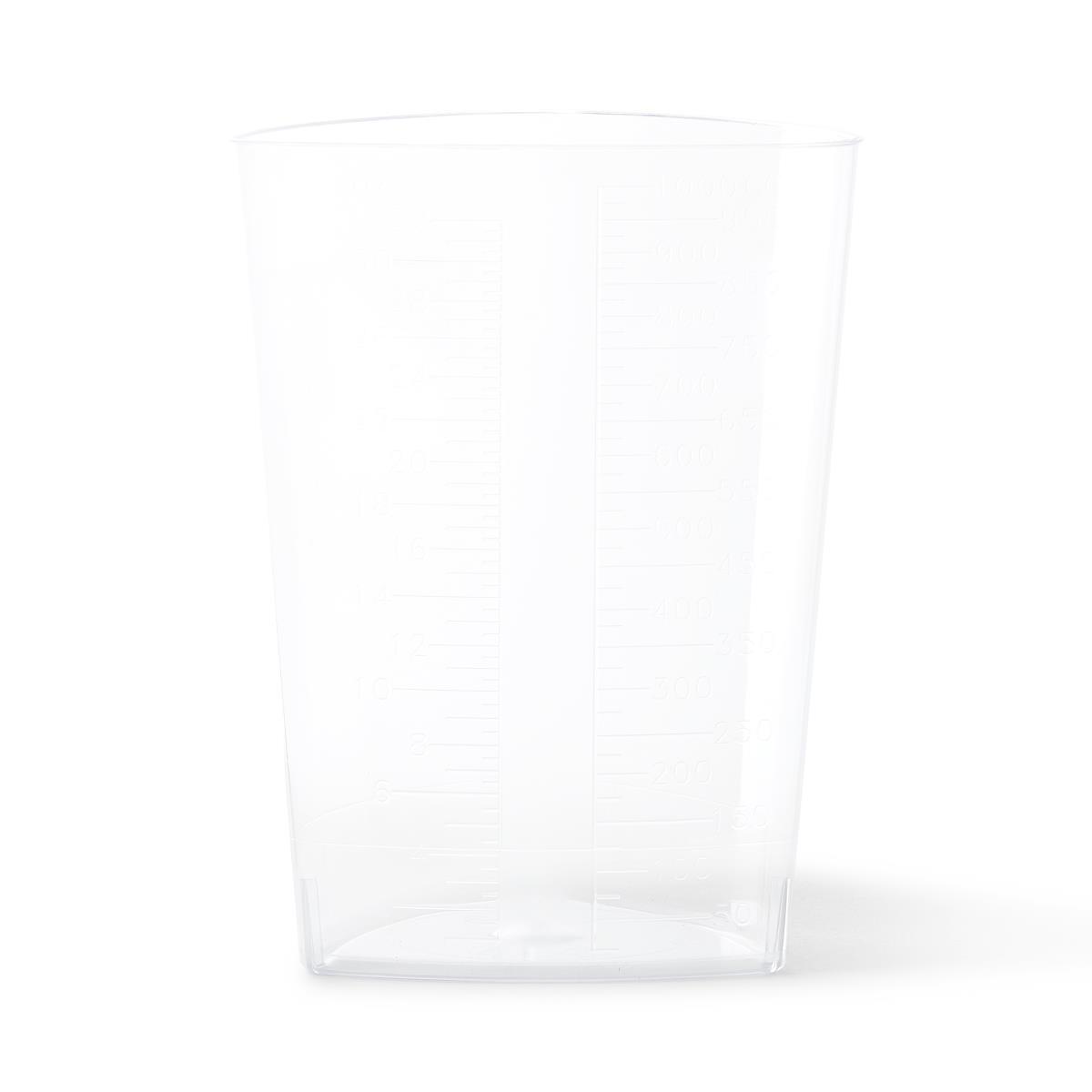 Graduated Triangular Intake / Output Container, Clear, 1000 mL, Case of 200