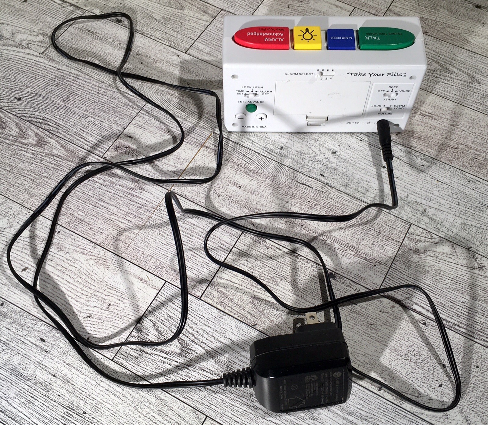 MedCenter Talking Alarm Clock 4 Different Alarm Settings With 6 Ft. Adapter Cord