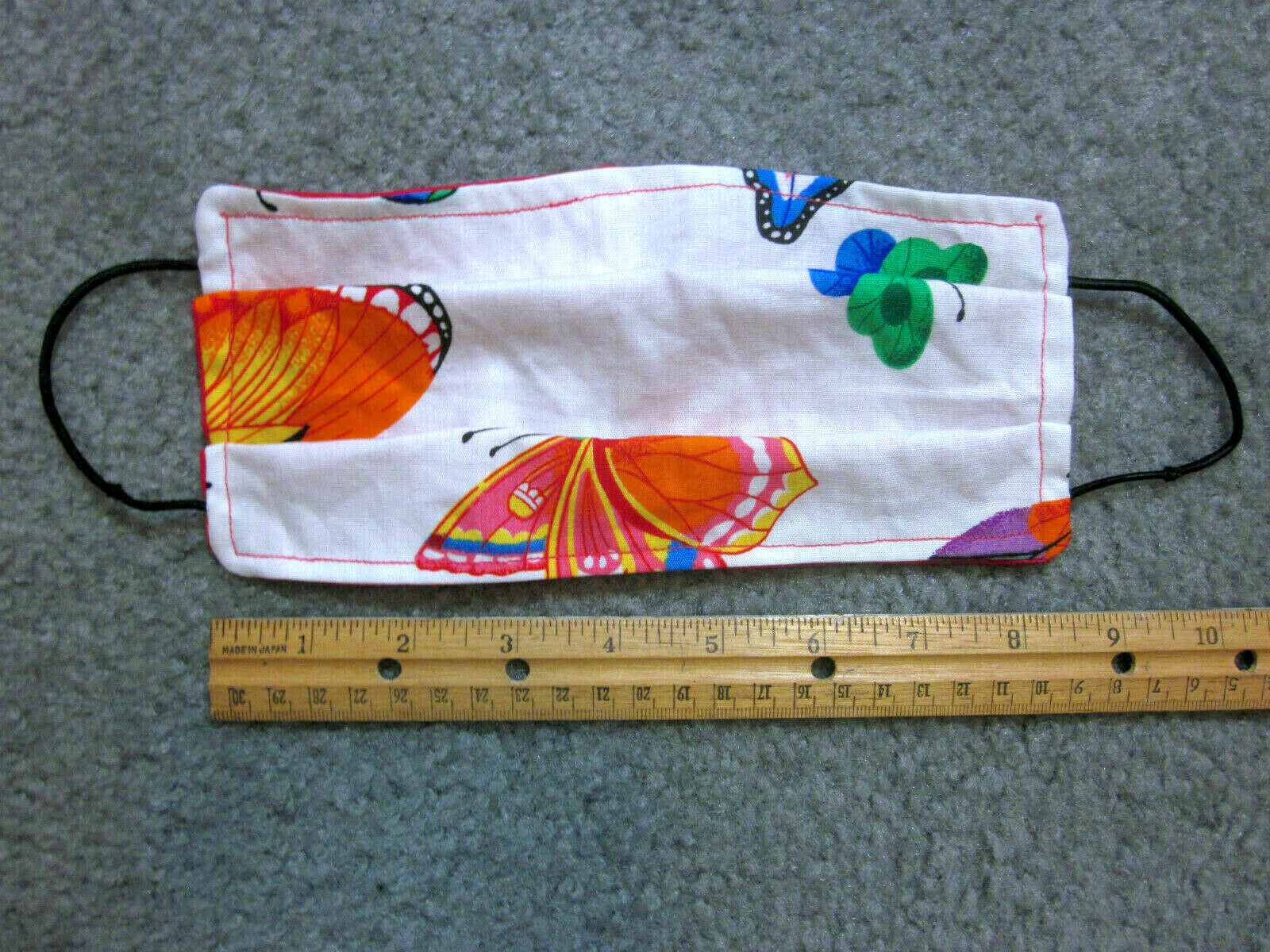 Handmade In California Face Mask Double Layer Butterfly Fabric