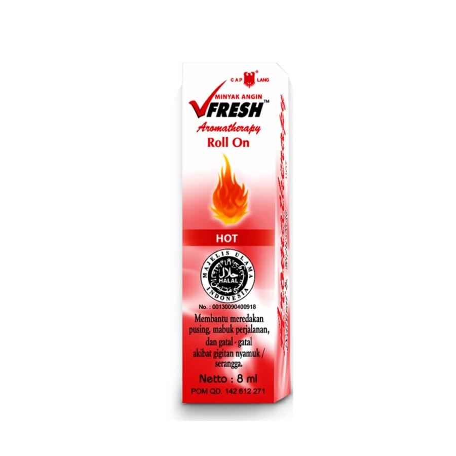 VFRESH 8ml Minyak Angin strong Aromatherapy Essential Oil Roll On Nausea Cold 4X