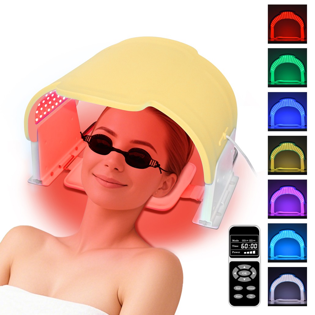 7 Colors Red Light Therapy for Face 990 LED Mask Device for Neck Body Skin Care