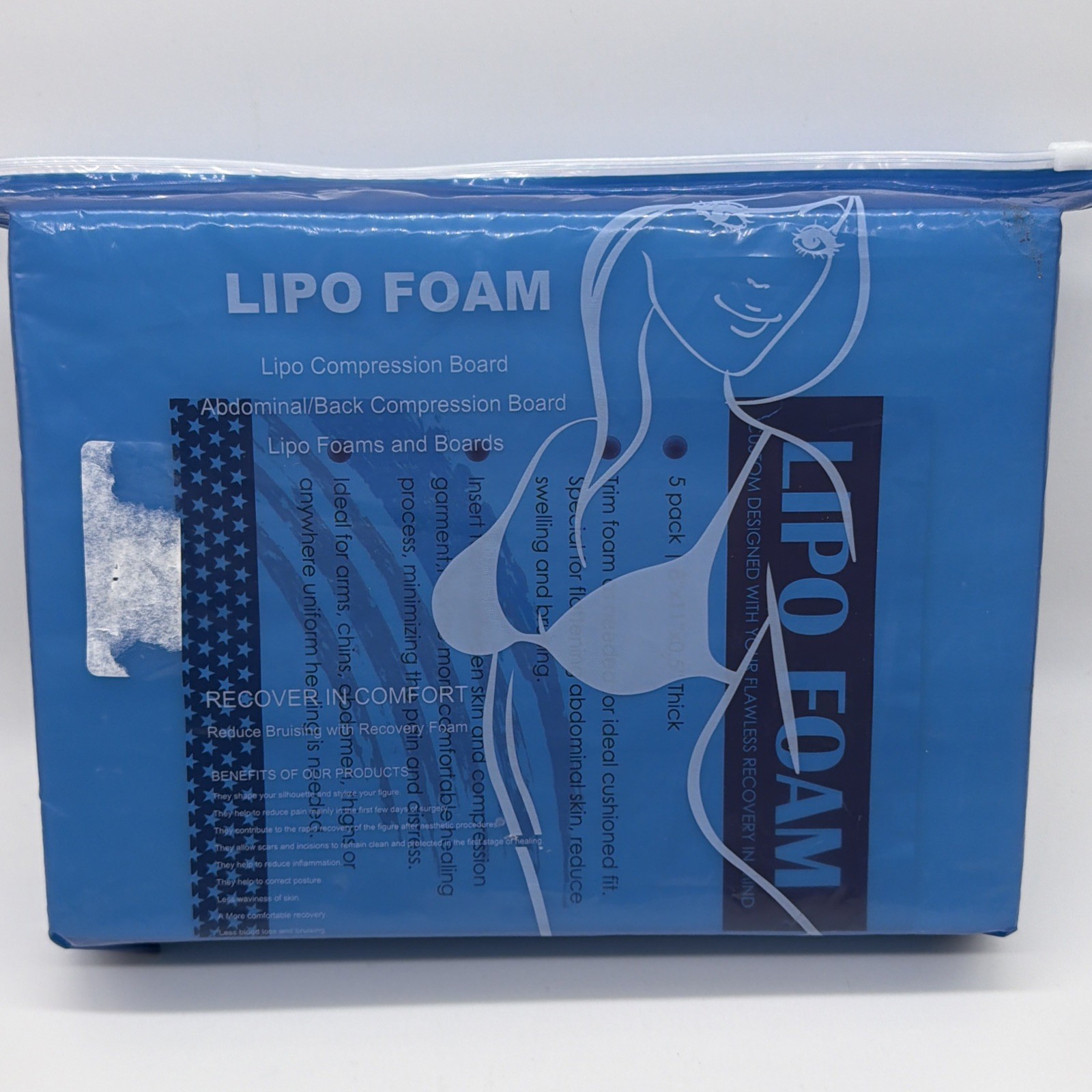 5 Pack Lipo Foam Pads for Post Surgery Board Liposuction Surgery Flattening
