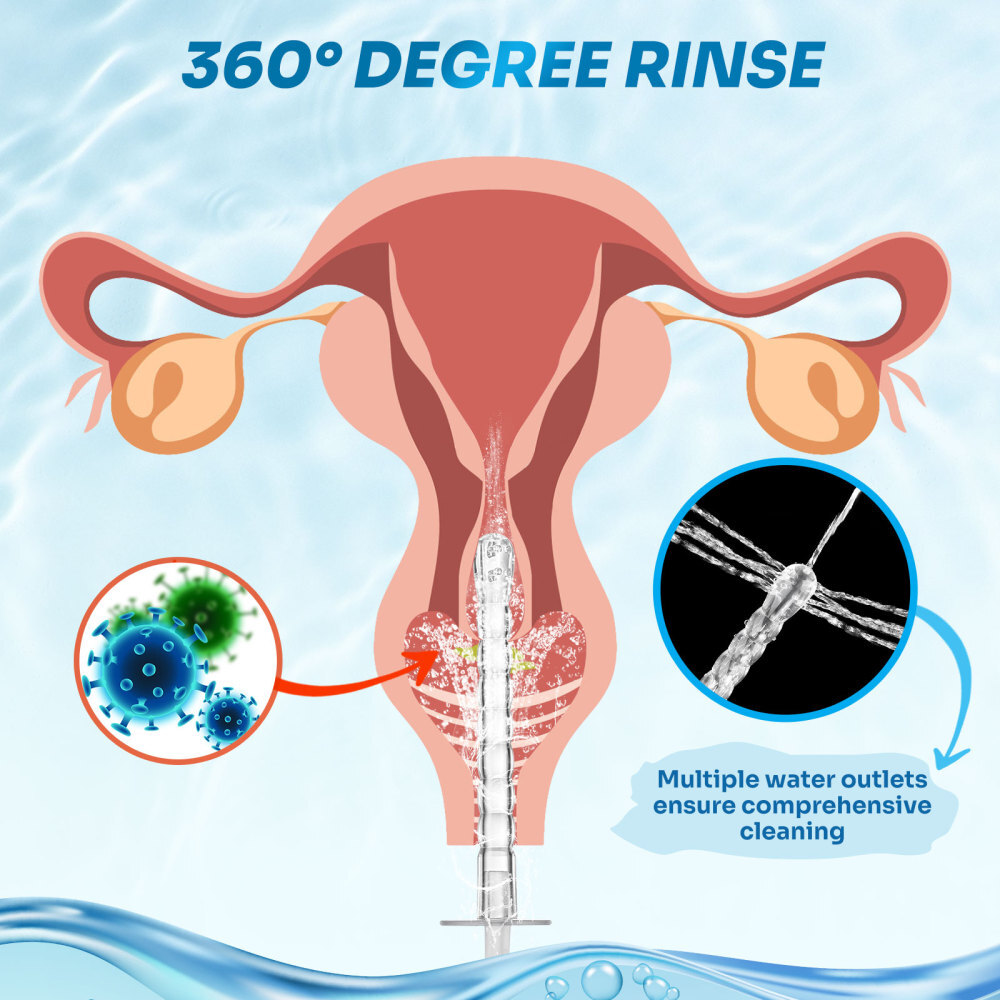300 ml Reusable Vaginal Cleansing System Female Vaginal Rinse, Manual Cleanser
