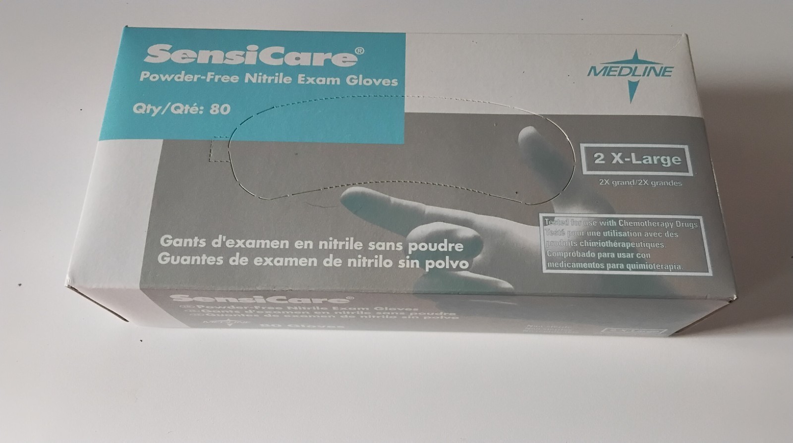 SensiCare Powder Free Nitrile Exam Gloves, 2 X-Large