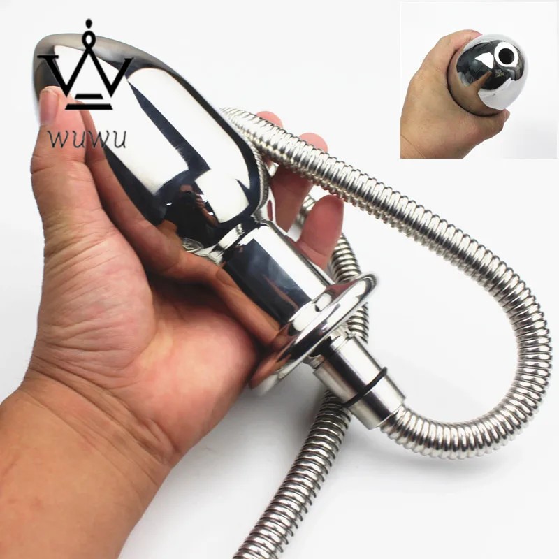 8 Sizes Anus Enemator Stainless Steel Cleaner with Shower Pipe for Couples