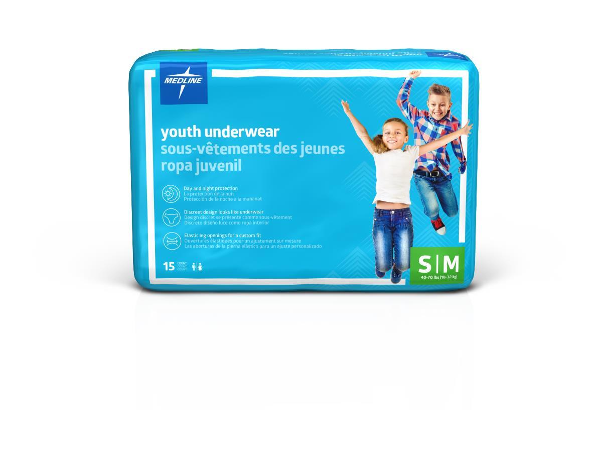 DryTime Youth Underwear, Small/Med, Case