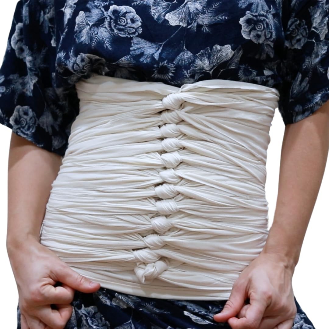Postpartum Belly Band Organic Cotton Hip Waist Support Off White SageAbay Wrap