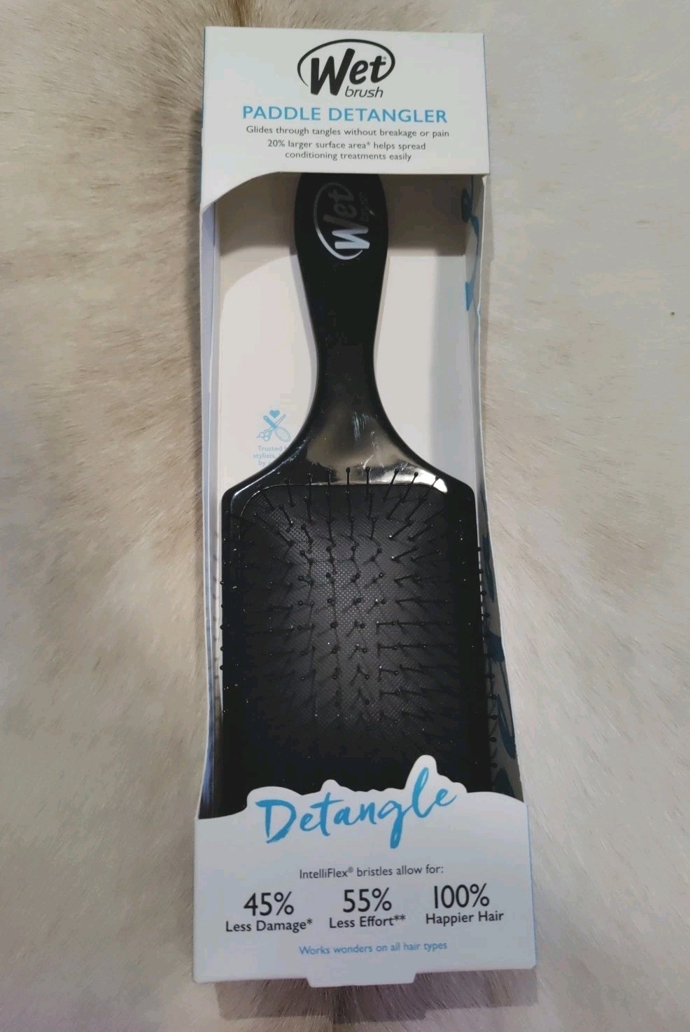 Wet Brush Paddle Detangler Ultrasoft IntelliFlex Bristles Black, 1 Count