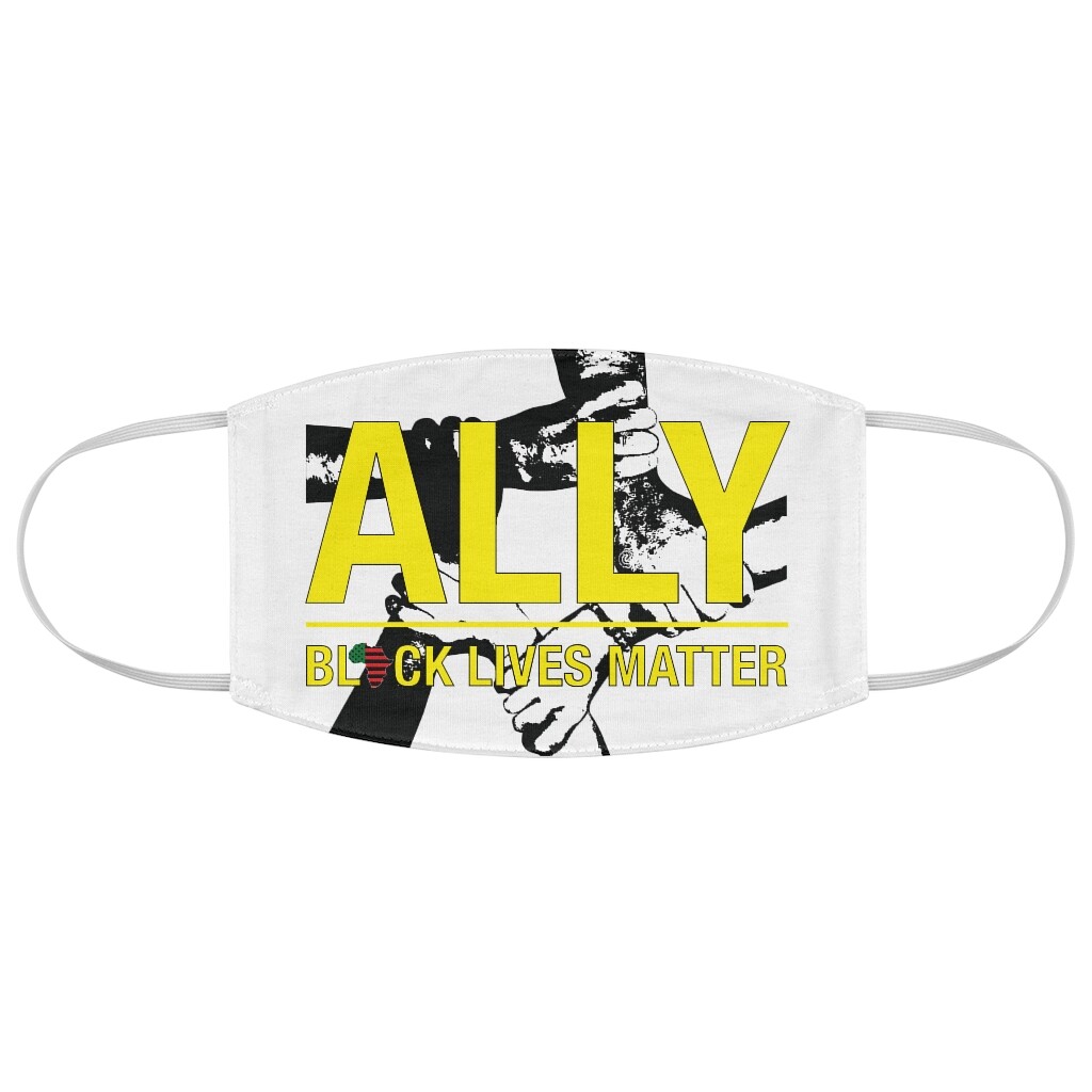 Black Lives Matter Black Box Ally Fabric Face Mask
