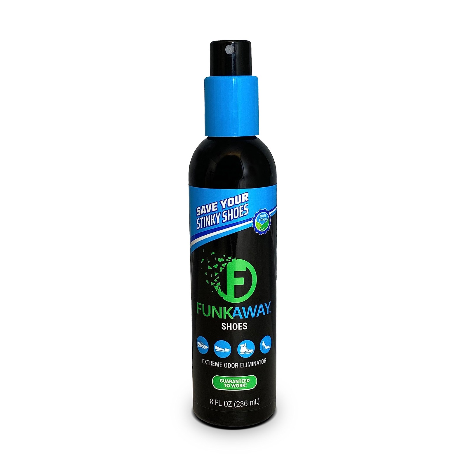 Shoe Odor Eliminator Spray 8 oz Deodorizer Sneakers Gym FunkAway