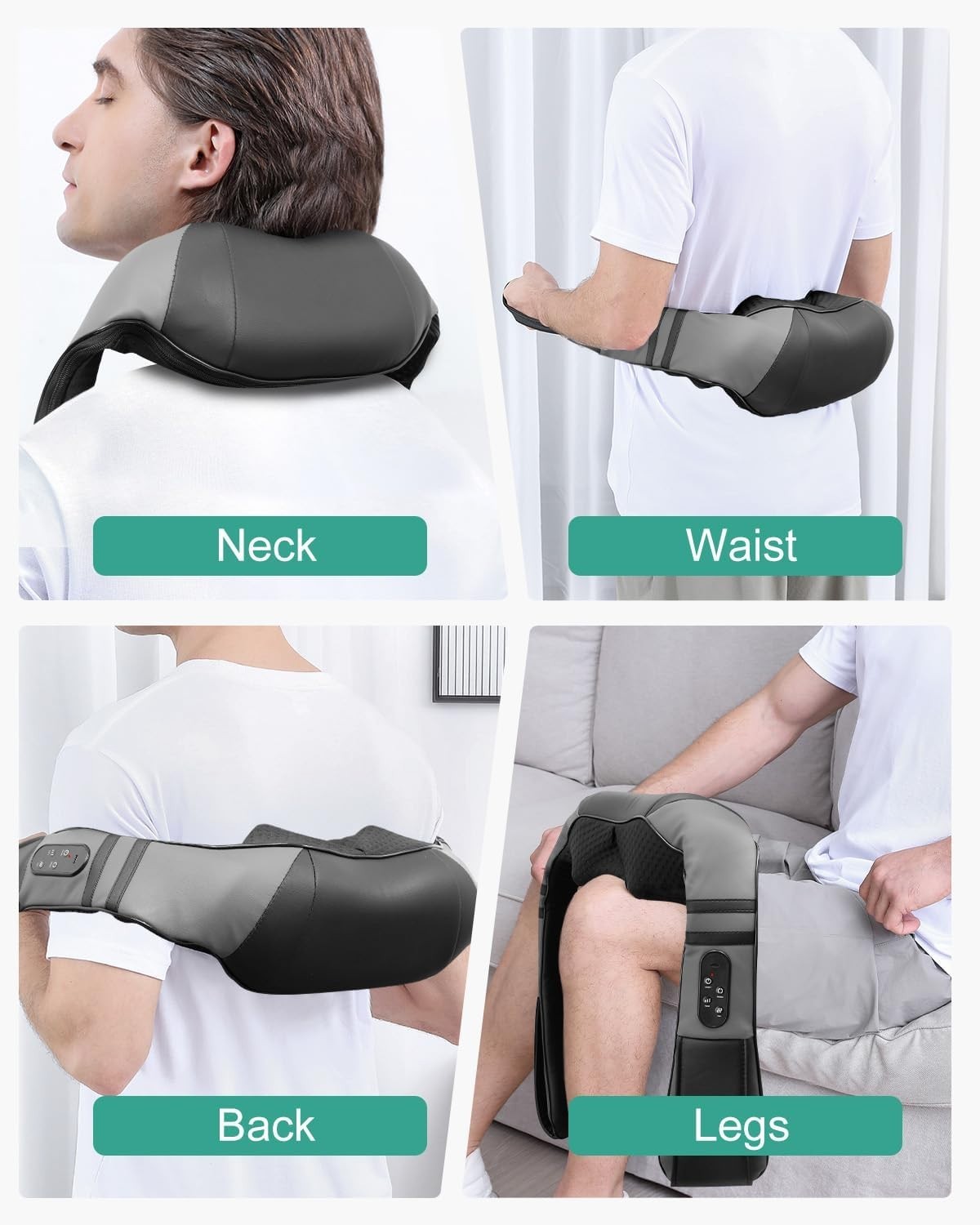 Medcursor Neck Rechargeable Massager with Heat for Pain Relief Deep Tissue