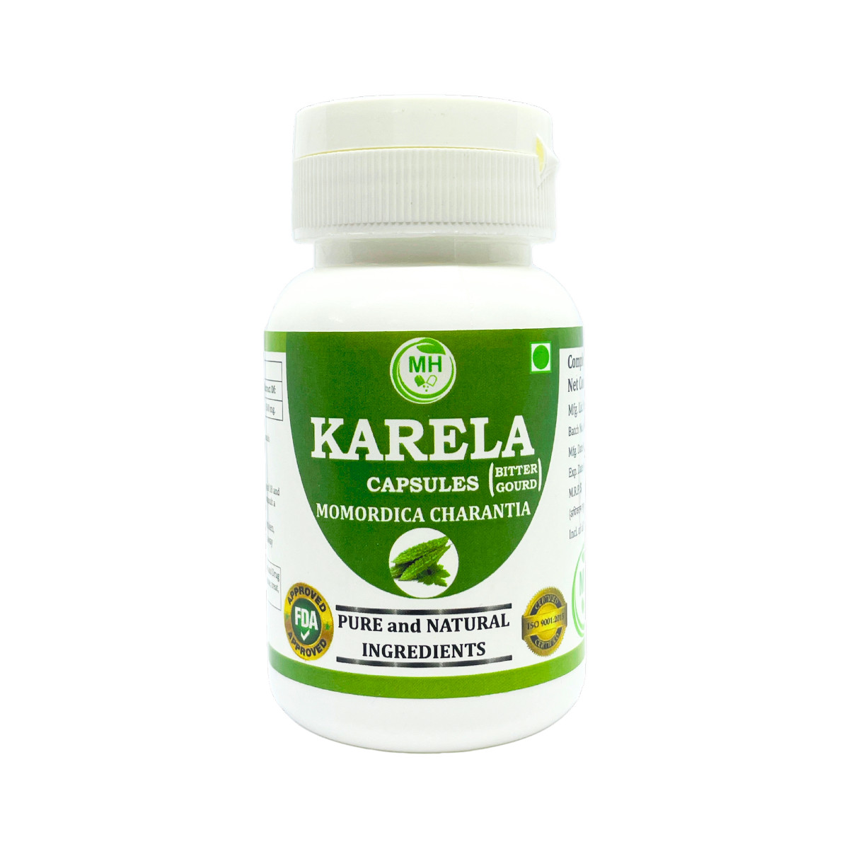 Morsan’s Bitter Melon (Karela) Maintain Normal Blood Sugar Levels Pack 60 Caps.