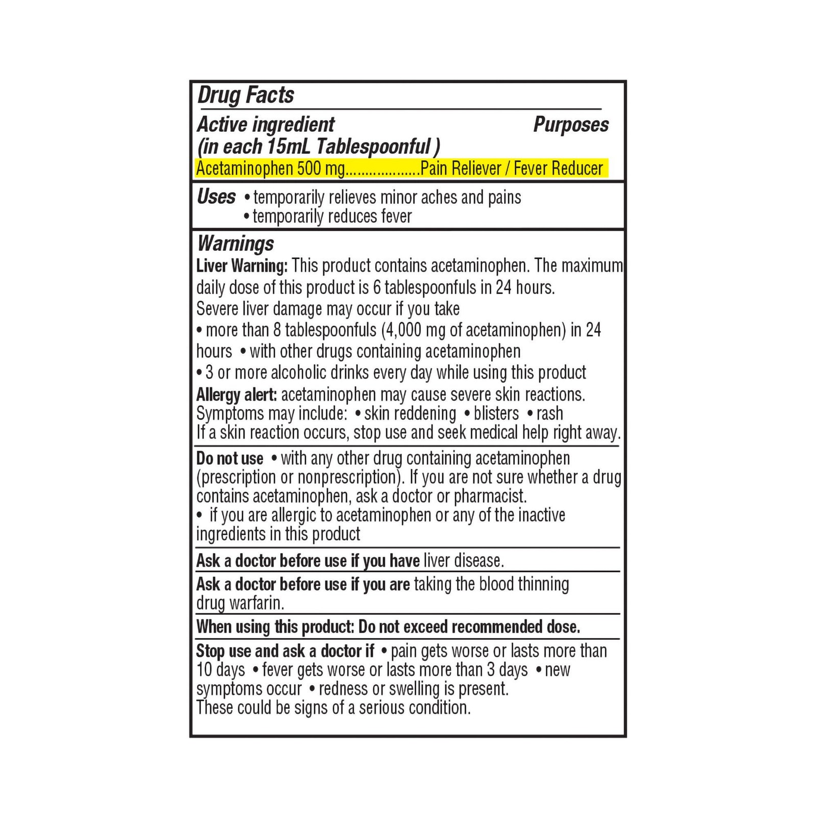 Geri-Care Cherry Pain Relief Acetaminophen Liquid 8 oz.