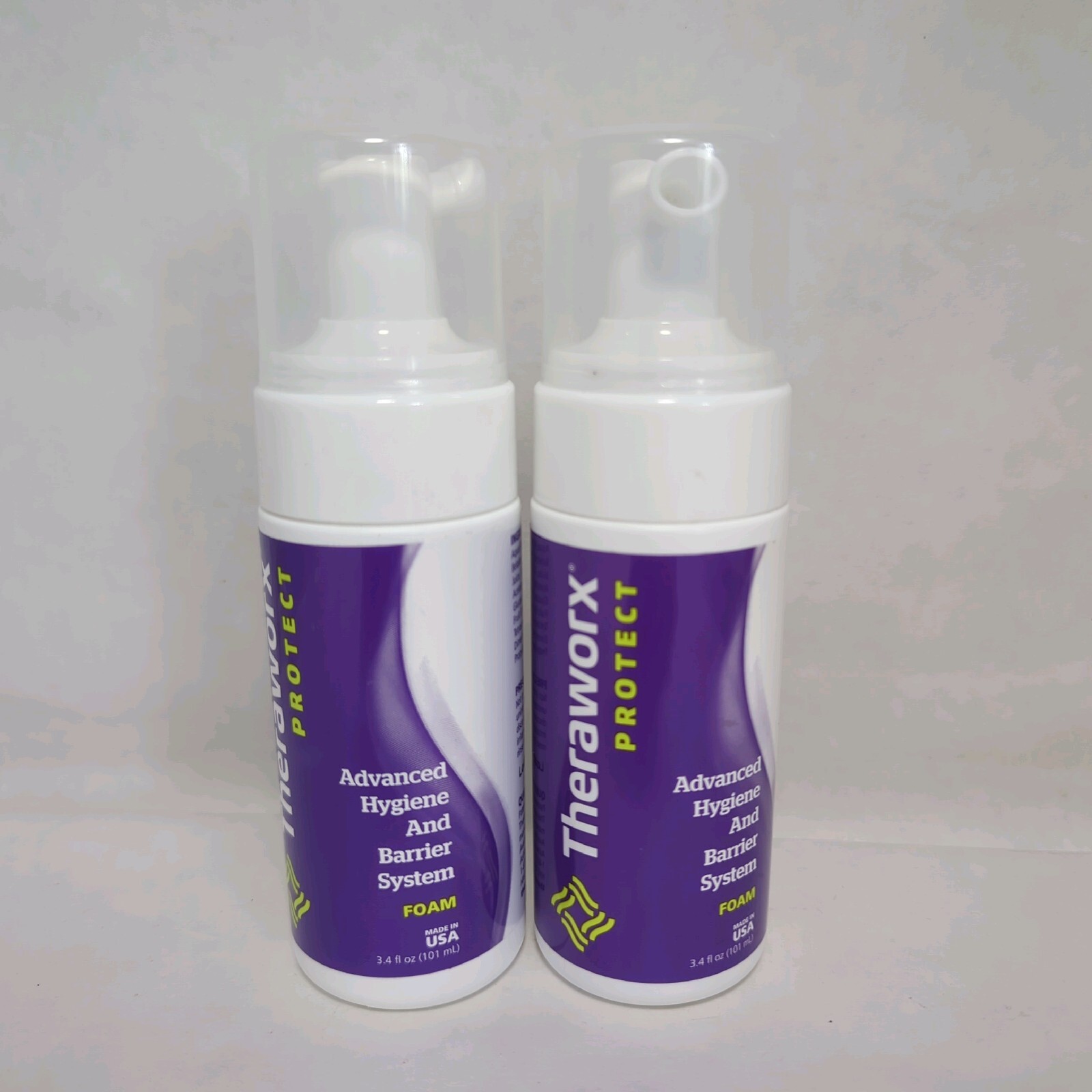 2-Pack Theraworx Protect Advanced Hygiene And Barrier System Foam, 3.4 Fl Oz ea