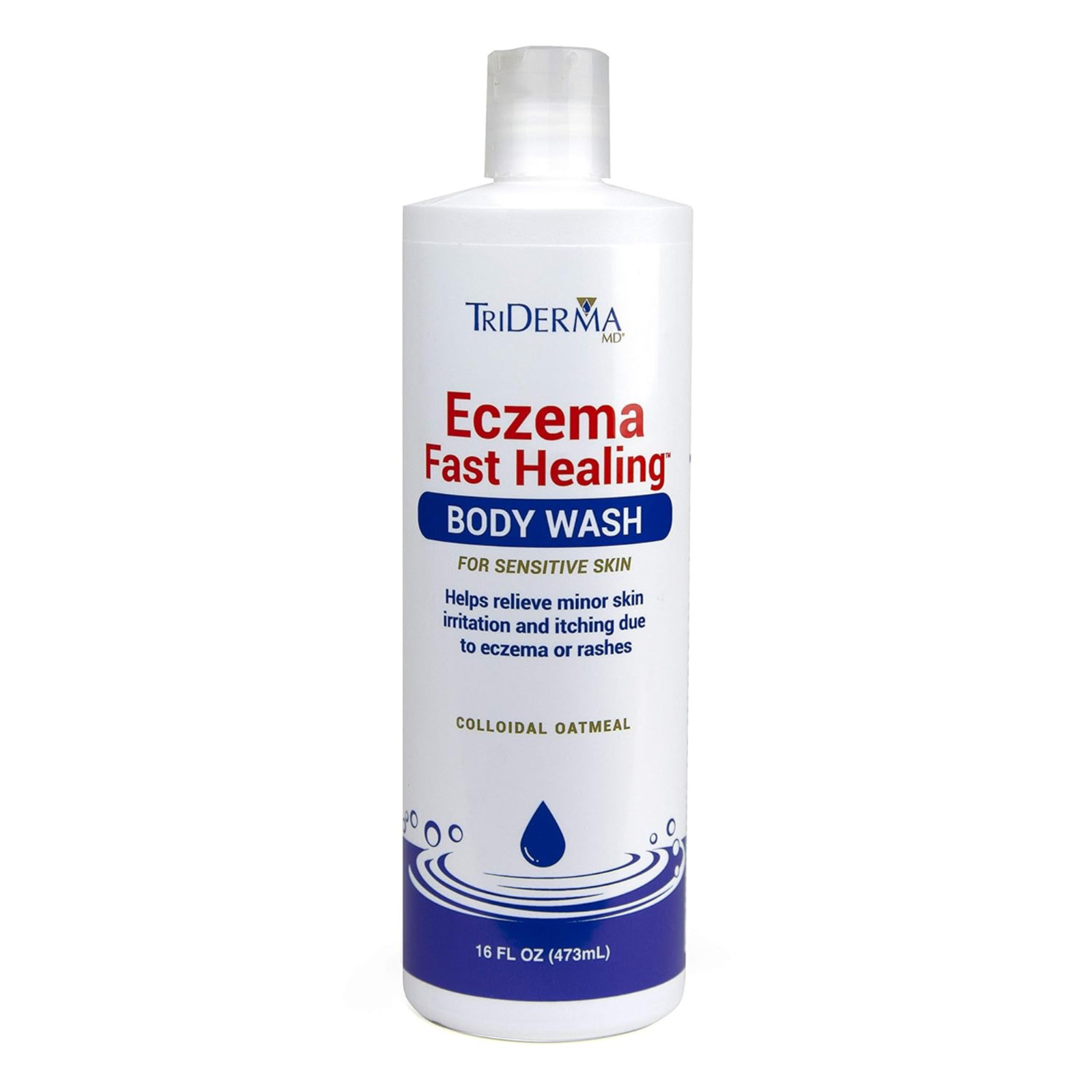 TriDerma Medicated Fast Healing Eczema Body Wash for Dry, Itchy Skin & Rashes