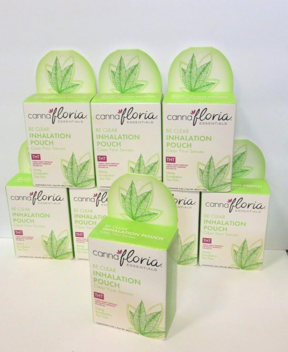CANNAFLORIA BE CLEAR INHALATION POUCH CLEAR YOUR SENSES BOXED (LOT OF 8)
