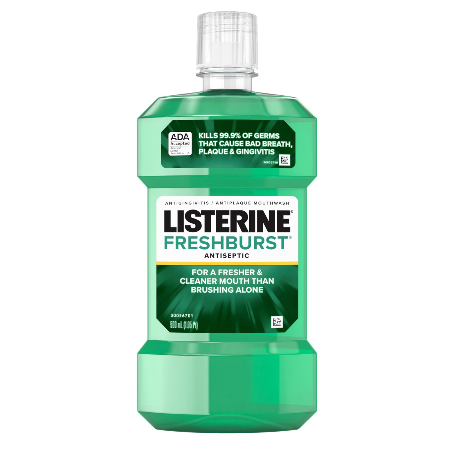 Listerine Freshburst Antiseptic Mouthwash 500mL Bad Breath Plaque Kills Germs