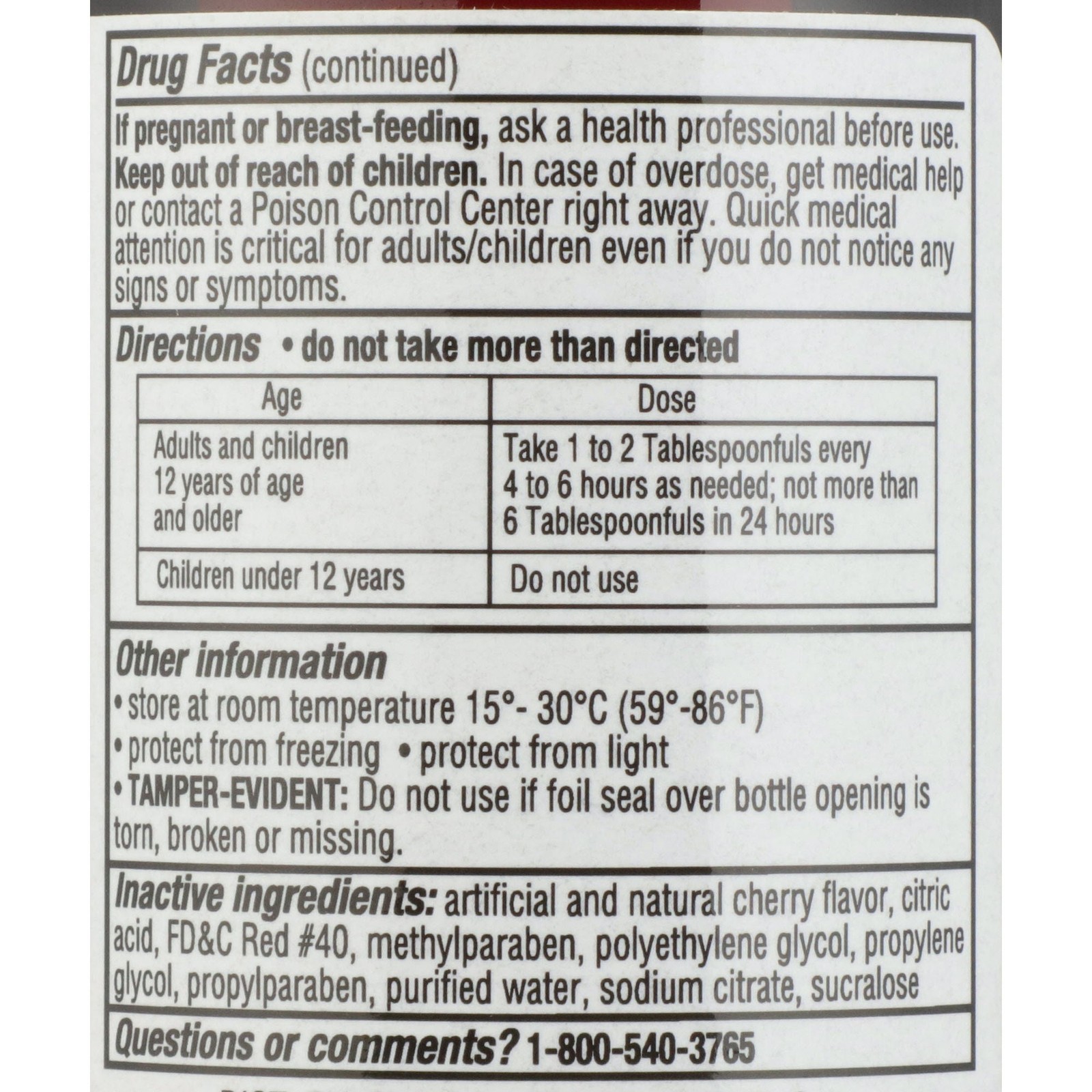 Geri-Care Cherry Pain Relief Acetaminophen Liquid 8 oz.