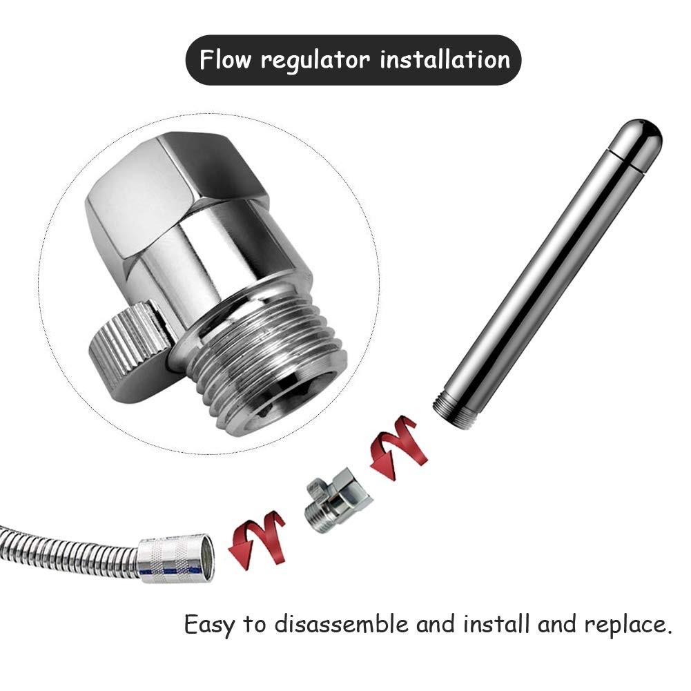 3-in-1 Shower Douche Kit with 3 Heads, Regulator & 59″ Hose – Cleansing System