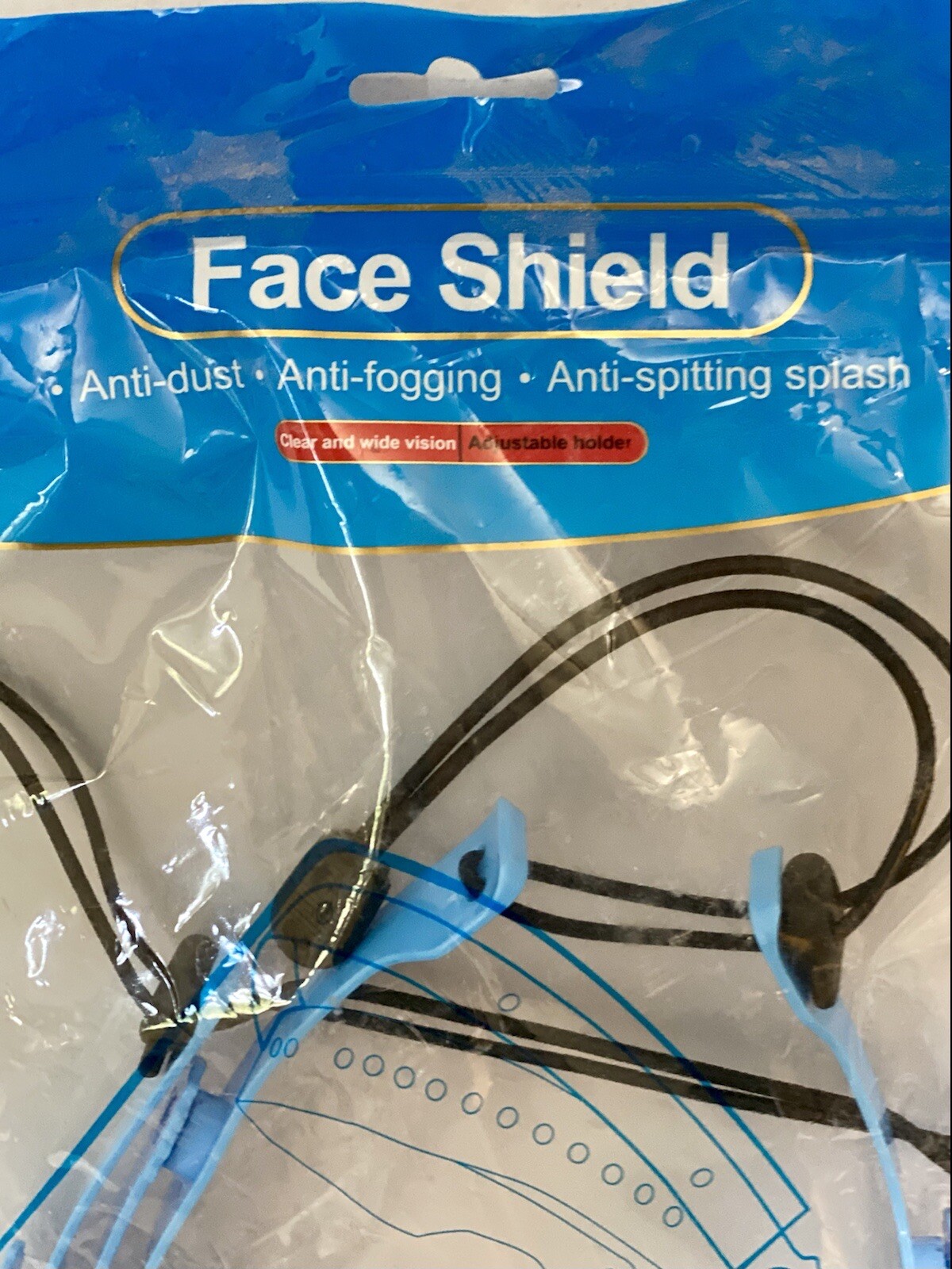 Face Mask X 2 Shield Mask Anti-Fog Protective Adult 2 = 4 Full Face Mask