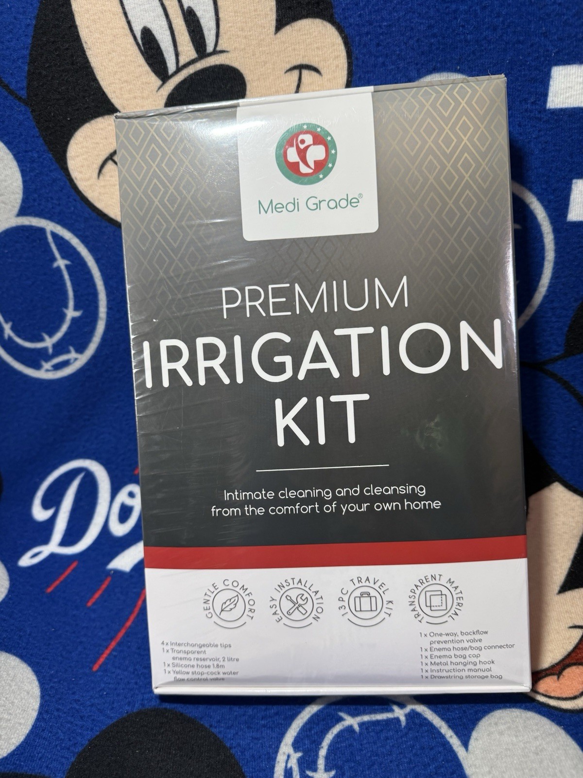 NEW Enema Irrigation Kit Adults 0.53 Gal Transparent Hands-Free One-Way Valve