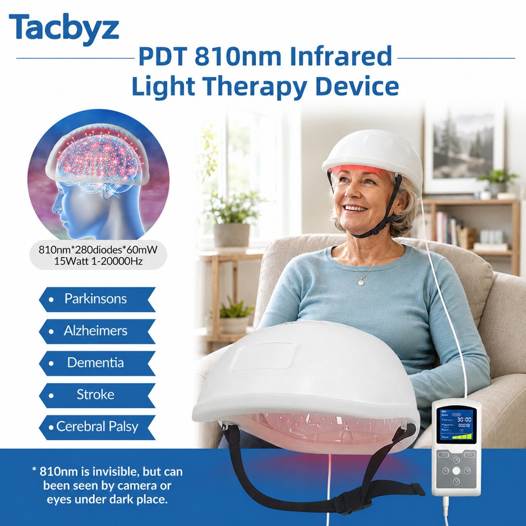 810nm NIR Light Therapy PBM Helmet for Cognitive Support Sleep / Stroke Recovery