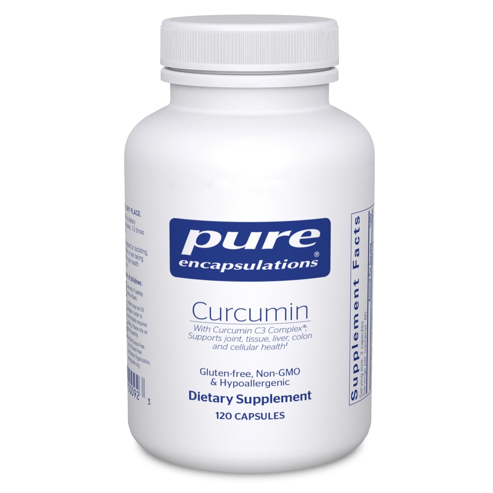 Curcumin 500 mg 120 Capsules Joint Health Liver Support Pure Encapsulations