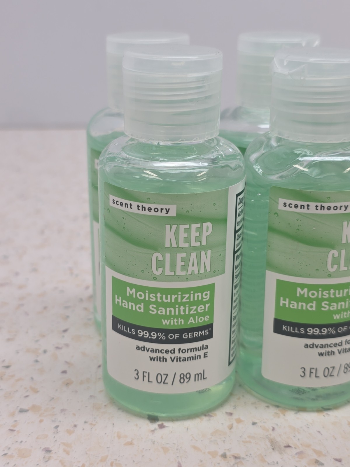Scent Theory Keep Clean Hand Sanitizer w/ Aloe 3oz 89mL New -Lot Of 6 Bottles