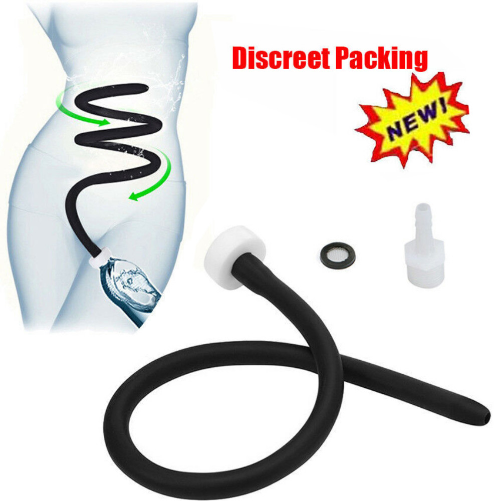 Shower Enema System Vaginal Anal Cleaner Tube Wash Silicone Colon Douche Nozzle