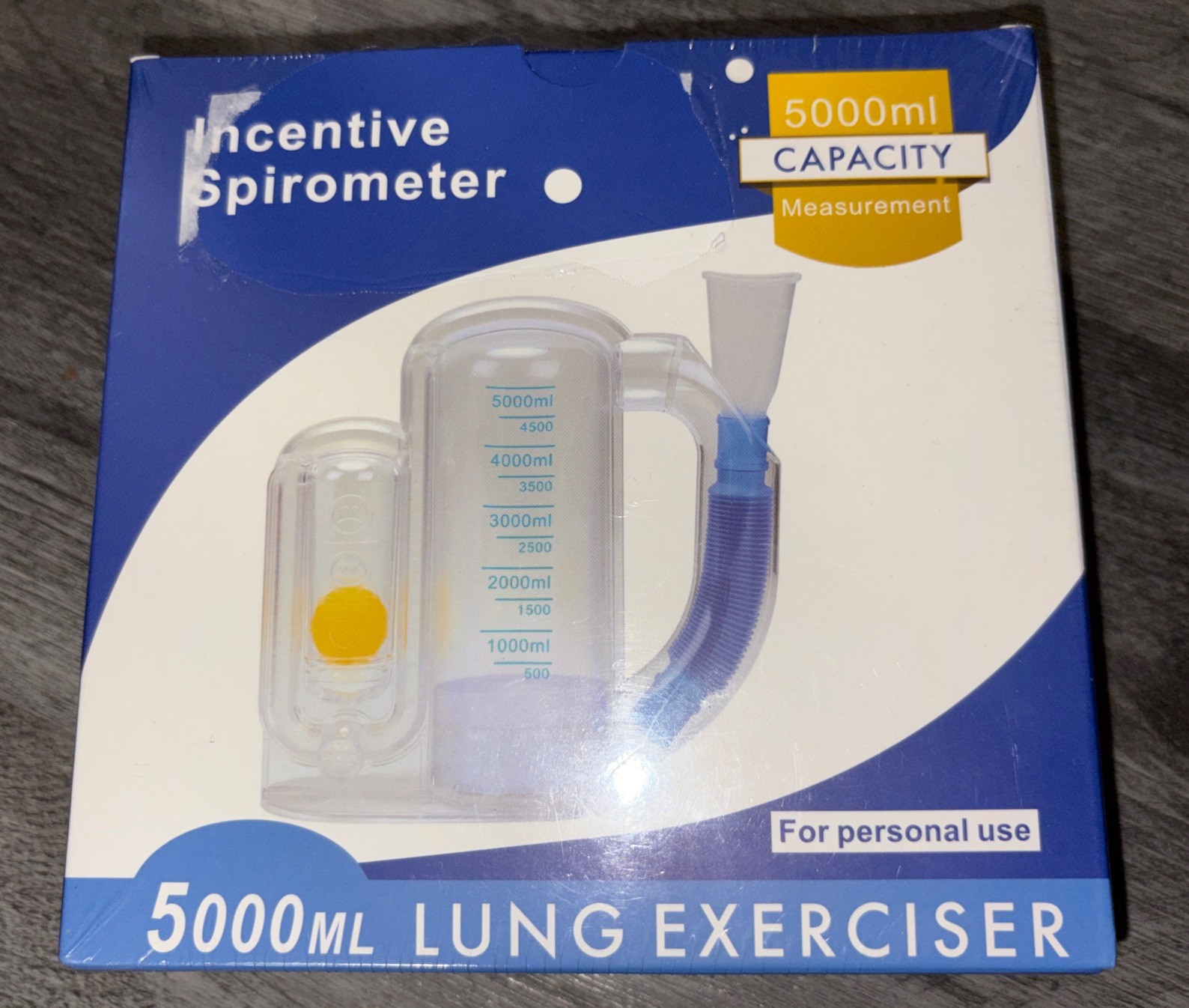 5000ML Lung Breathing Trainer Lung Exerciser Device *BRAND NEW/FREE 📦*