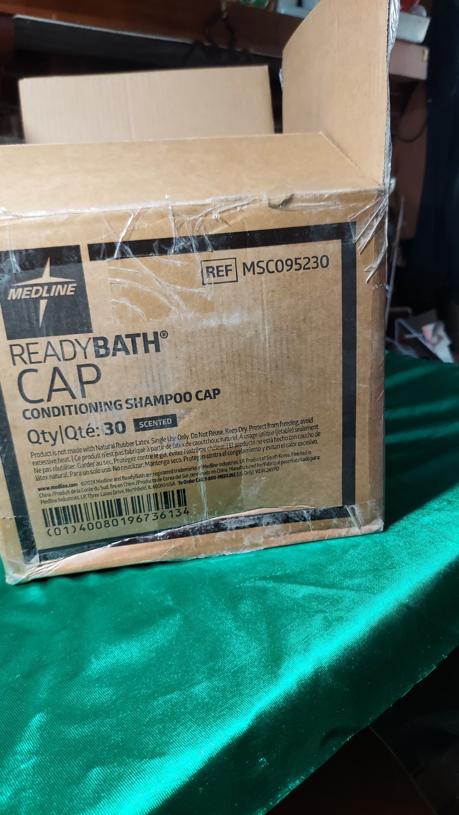 Lot Of 30 Medline ReadyBath Cap Conditioning Shampoo Cap Scented Single Use