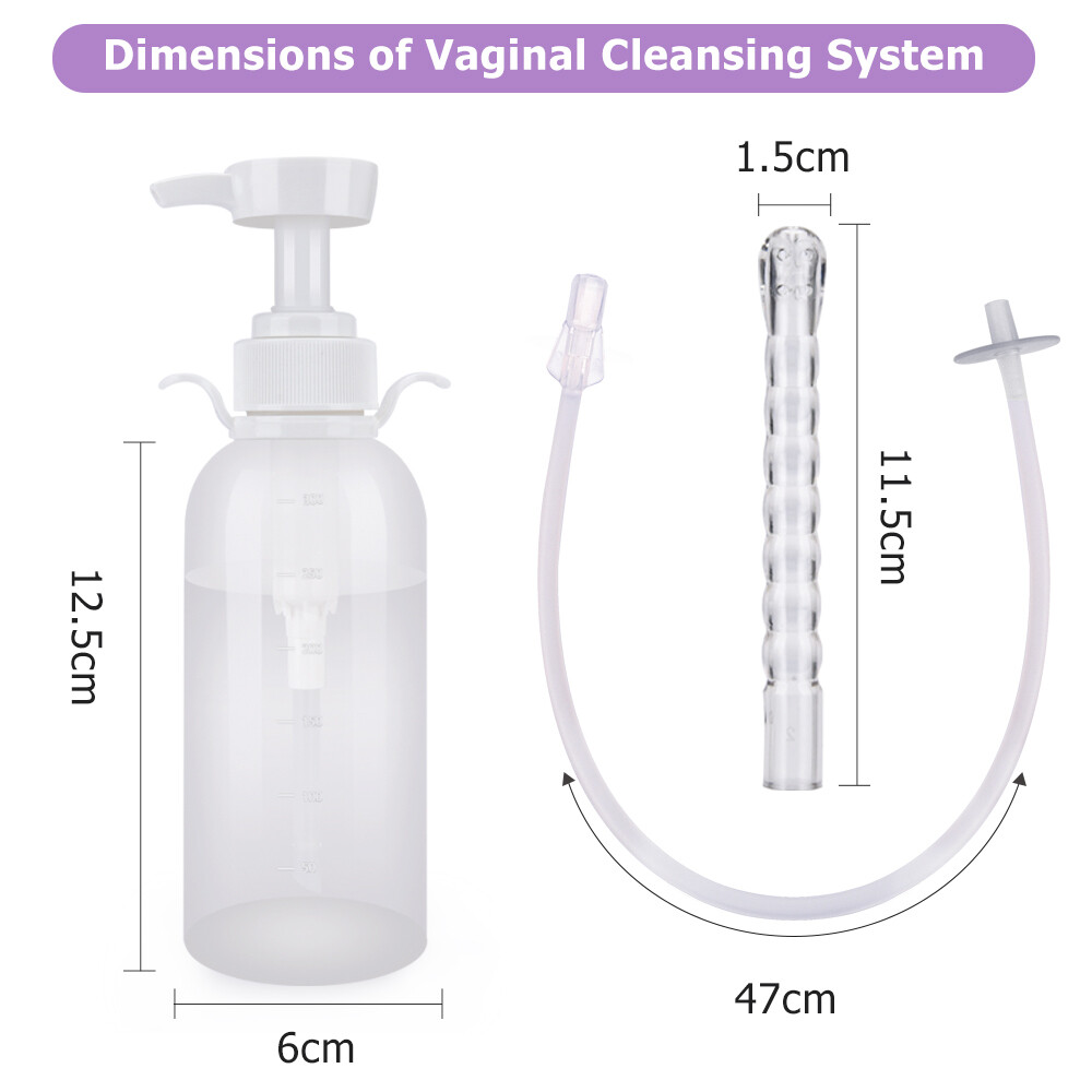 300 ml Reusable Vaginal Cleansing System Female Vaginal Rinse, Manual Cleanser