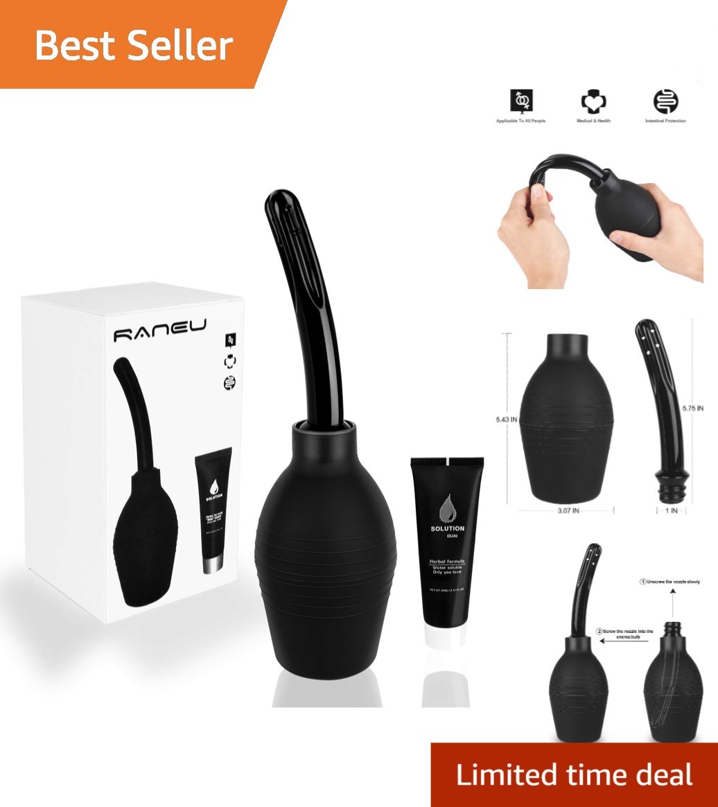 Enema Bulb Kit with Lube Anal Douche Superior Materials Douche for Men Women