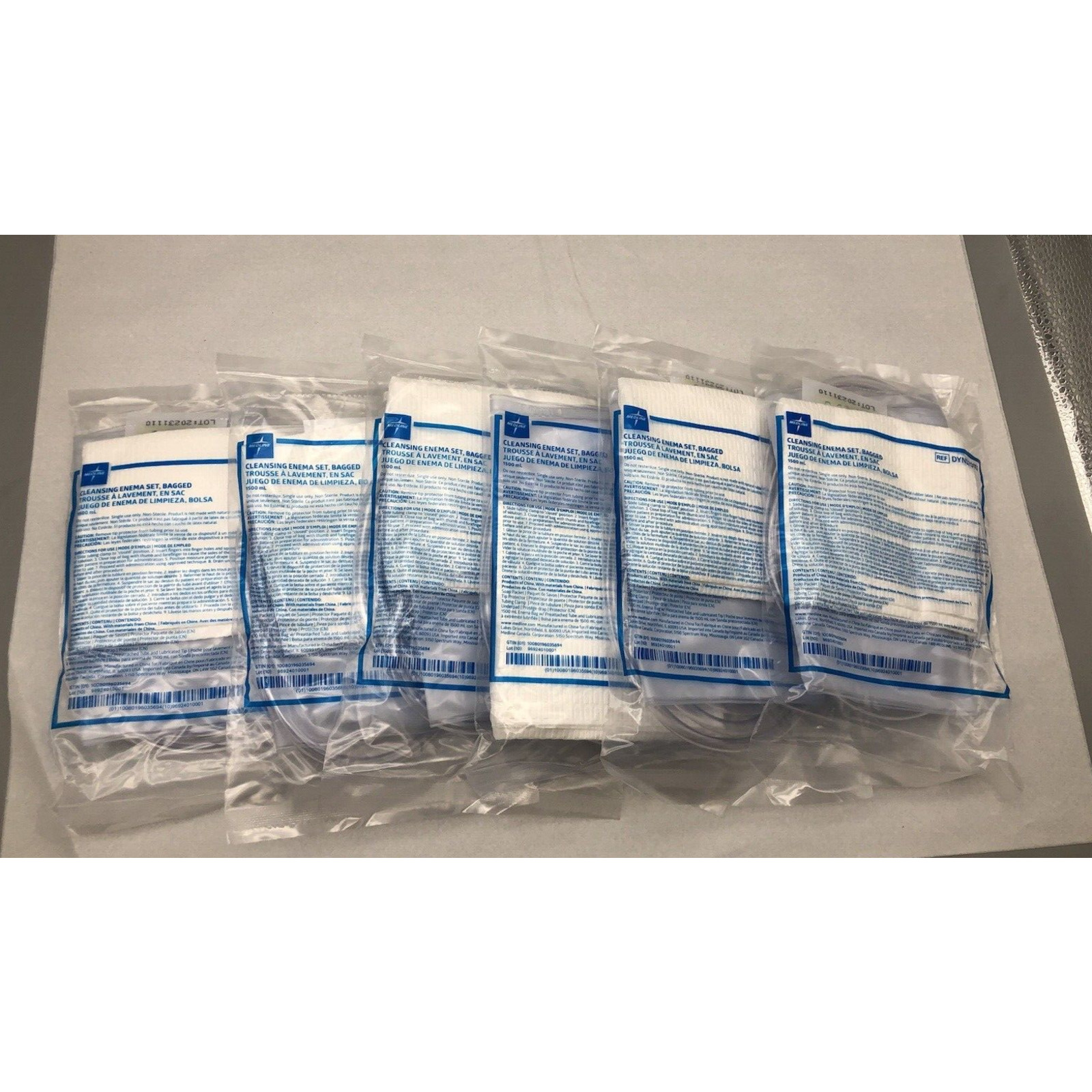 MEDLINE DYND70102 CLEANSING ENEMA SET of 6 pieces New *READ