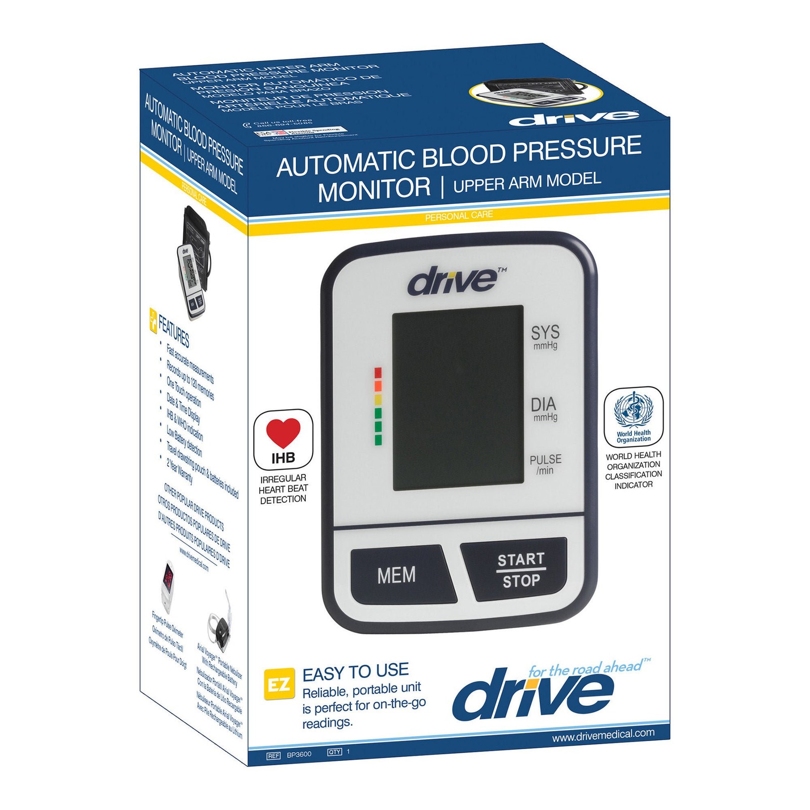 Drive Medium Cuff Arm Home Automatic Digital Blood Pressure Monitor