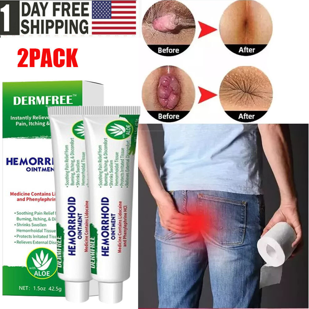 2X Hemorrhoid Treatment Cream Haemorrhoids Piles Anal Fissure Prolapse Cream Gel