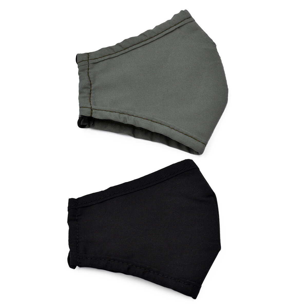 2-Pack Pure Cotton 3 Layers Reusable Washable Face Mask Cover w/Filter Pocket