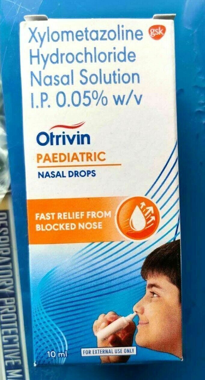 3 x Otrivin Paediatric Children Nasal Spray Nasal Congestion, Blocked Nose 10ml