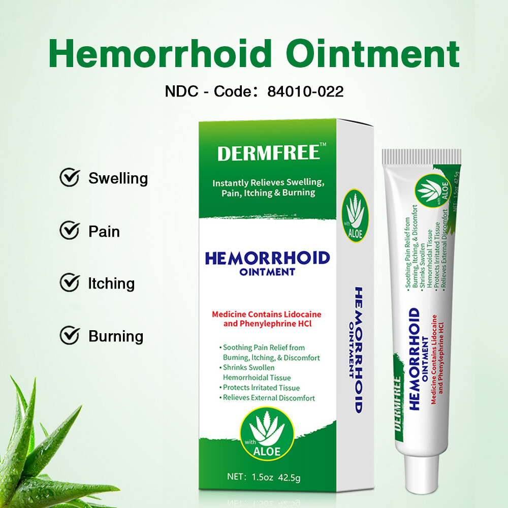DERMFREE Hemorrhoid Cream: Fast Relief Hemorrhoid & Fissure Treatment Ointment