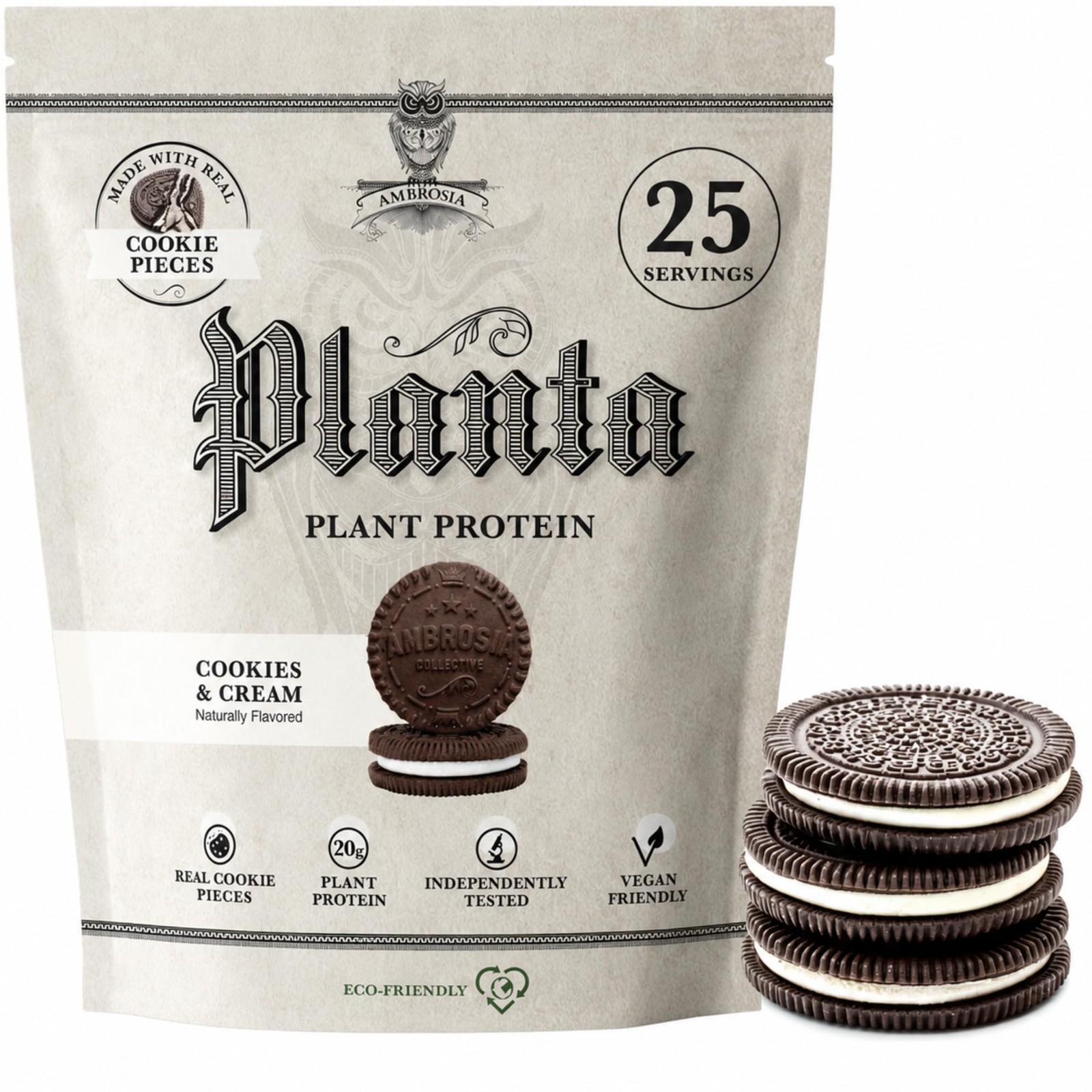 Protein Powder 20g Plant Based Vegan Pea Dairy Free Keto Ambrosia Clean Friendly
