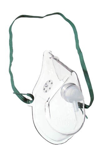 Medline 360 Clear Vinyl Medium Concentration Oxygen Mask Adult With 7′ Tubing
