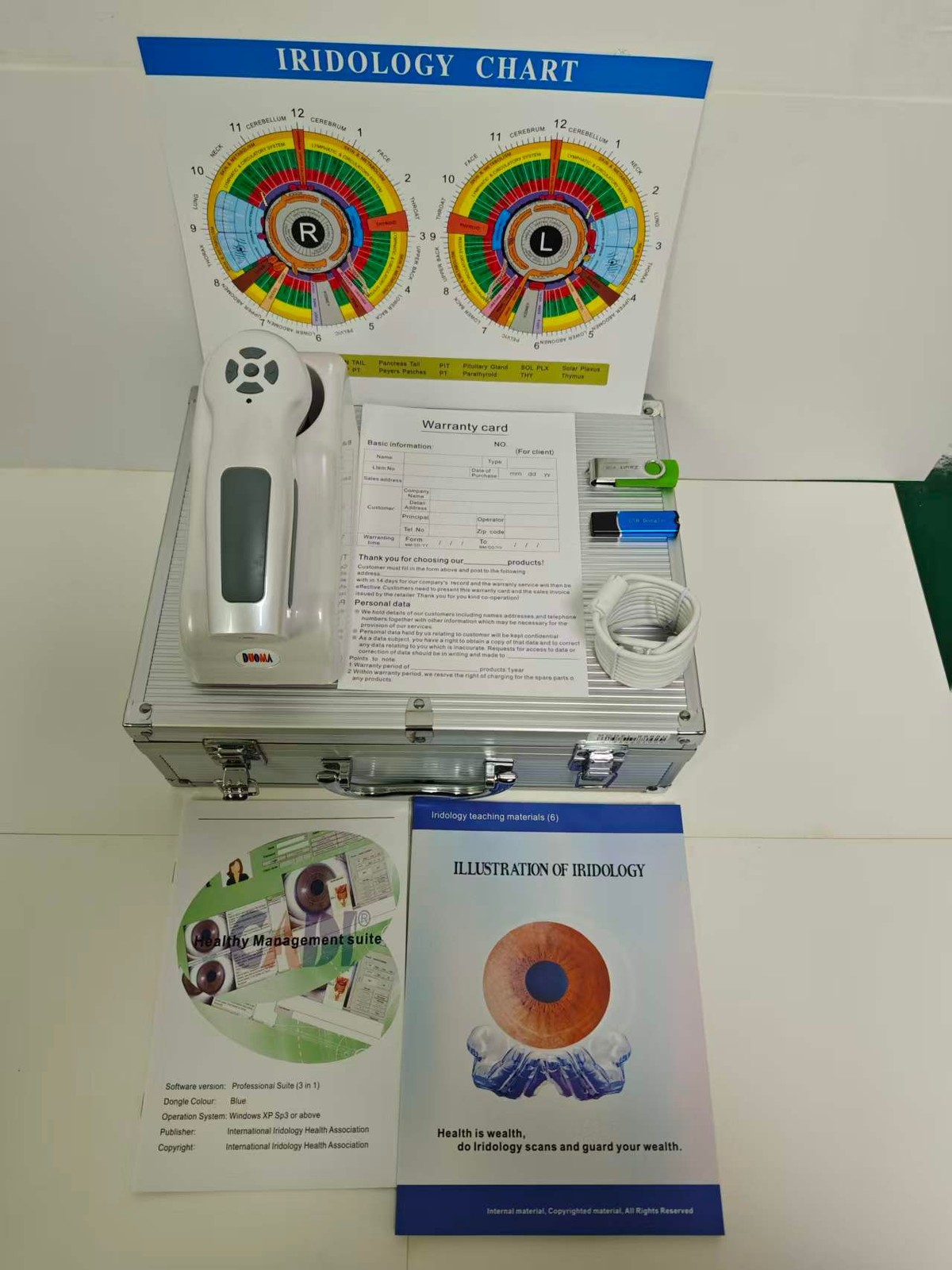 Portable Health Scope Analyzer Eye Iriscope Iridology Camera Device Pro Software